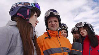 Teen babes indulge in a wild orgy of passion and lust