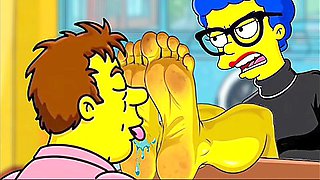 Marge Simpson And Car Toon - Foot Fetish Compilation Animation