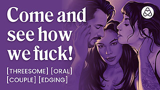 ASMR Audio Porn: Movie Night Turns into a Voyeur FFM Threesome Fuck - Teasing & Pussy Licking - Erotic Audio Roleplay for Wo