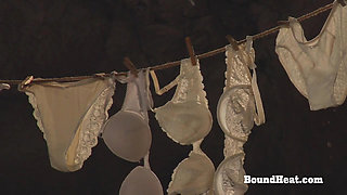 Naughty Lesbian Slave Undressed And Washed For Horny Dominant Mistress