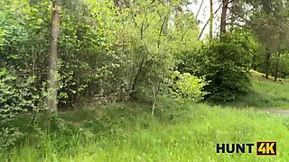 Hunt4K: Maya and her hot girlfriend get wild in the woods with pantyhose-clad pussy-shaking action