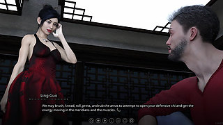 The Seven Realms 21 - Ling Guo and Leyala Giving Massage to Atlas's Dick with Their Pussies.