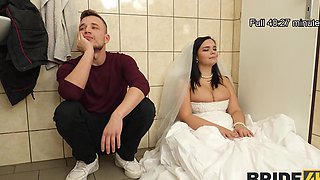 Bride remains alone with a stranger in the locked WC and cheats on her groom