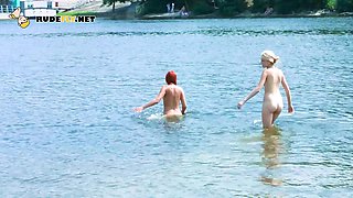 Nudist really likes exposing herself and showing off