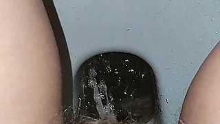 Big Load of Pee From Hairy Pussy