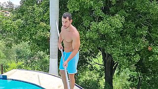 Cheating Wife Fucks the Pool Boy When Her Husband Is at Work