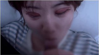 Erotic Girlfriend With Cock In Her Cheeks Even When Shes Riding On Her Face