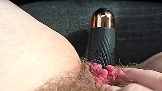 Hairy Mature KhylinCate Squirting and Pissing in Car Clit Pumping Action