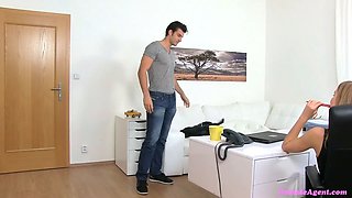 Hot female audition directors getting banged by male porno star wannabe's - female agent