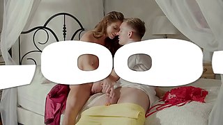 Lusty stepsisters angel youngs & samantha reigns trick their massive stepbros and pound them On The Couch