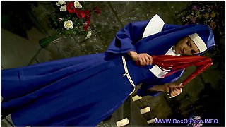 Nasty Dominating Nun Angel Long Licks And Fucks With A Vibrator An Orgasm From Innocent Babe Katie K