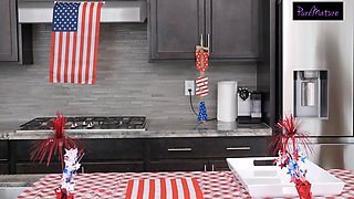 Sneaky MILF Swallows A Fat Bratwurst At The Cookout - Crystal Rush