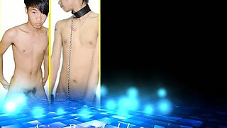 Lean Asian Guy Making Hard After Shower