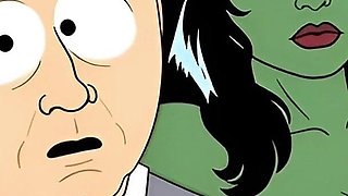 Slut She-hulk Gets Fucked on the First Date. Cartoon
