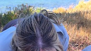 Czech amateur blowjob and fucking POV in public