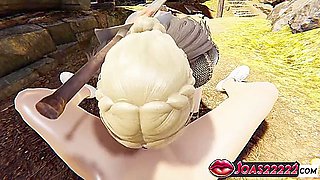 Seductive Viking Girl In Village 3d Hentai Big Dick Blowjob, Pov Handjob Service, And Cum In Mouth With Car Toon