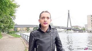 Anal For Petite 18yr Young Cheating Girl At Street Casting - Small Tits