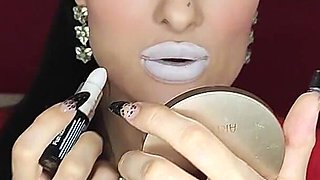 White Lipstick French Kisses From Perfect Latex Bimbo