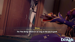 Mondstadt Orgy Mona Jean Eula Fucking in Motel Genshin Impact 3D Porn Gangbang