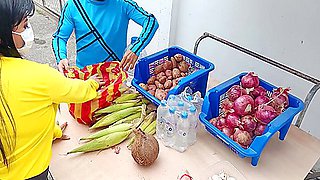 Horny Woman Fucks The Vegetable Man - Homemade Amateur