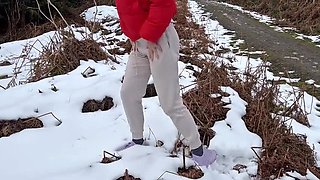 Emma Voyeur tourist girl peeing outdoors public compilation risky pissing