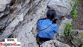 Nasty Amateur Thai Milf Fucked In A Cave