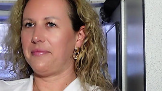 Big German Mature Woman Kathy Deep with Huge Natural Tits Pick up for Van Casting Fuck