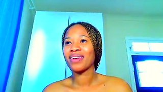 Ebony Goddess with Huge Natural Breasts on Webcam