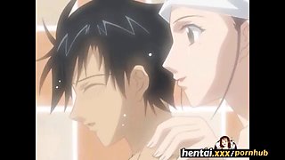Hentai - Fucking my stepson in the shower