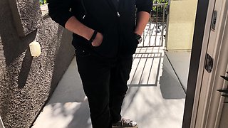 Amateur hottie fucked outdoor in public