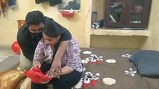 Indian Stepdad Fucks Big Tits Desi BBW Student in Missionary Bed Sex