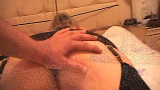 Julie in Stockings, Skirt & Blouse - Slow Sucking, Deep Pussy Licking to Climax, Fingering & Raw Fucking Hardwood