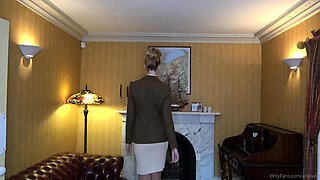 Naughty blonde femdom fetish hottie rams ass with strapon