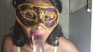 Indian wife playing with dildo