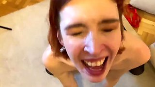 Leo Casanova Gives Hot Dutch Redhead Pixie Pink a Big Facial (Part 4)