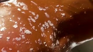 Monika Fox By The Pool Covered In Wax Tries A New Buttplug