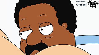 FAMILY BOY MEG GRIFFIN SCREWED BY CHOCOLATE-COLORED CLEVELAND TOTAL FLICK