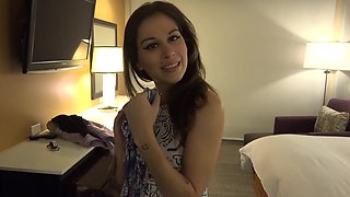 Brunette Kacie casts a spell in POV glory