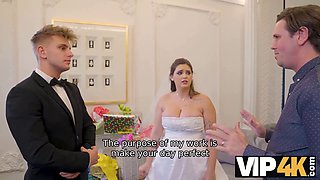 Bridesmaids get paid to get their hairy holes stuffed by wedding manager in VIP4K