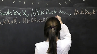Furious Teacher Punishes Petite Teen Schoolbabe with Hard Anal & Blowjob