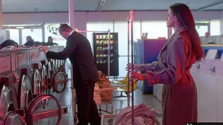 Brunette Penny Barbers massive knockers bounce in Manuel Ferrara's face