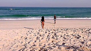 Shayene Samara fodeu com neg&atilde o do pau grande na praia da Barra
