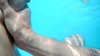 Skinny Dipping and Teasing in the Garden Pool - Amateur Teen