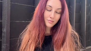 Italian Big Tits MILF Artemisia Love Long Hair Fetish Outdoor