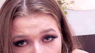Czech teen Olivia Sparkle POV BBC foreskin play and blowjob