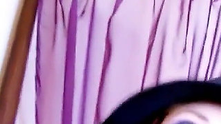 Skinny teen Aris gets fucked by a huge cock while shooting