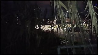 Amateur Cuckold Dogging - Slutty Wife Receives Cum On The Street From Strangers In Front Of Husband
