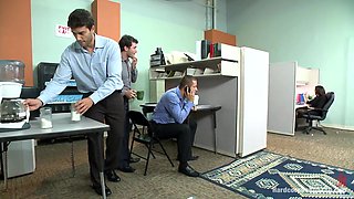 MILF with a tiny body and HUGE tits Gangbanged by Co Workers