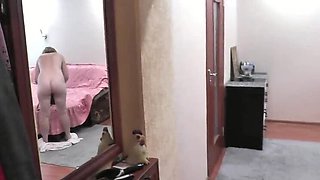 Naked Blonde MILF No Panties Pizza Delivery - Shower Sex with Mature Ass & Tits