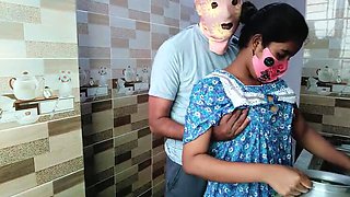 Desi Wife Can't Wait For Husband To Pound Her Tight Pussy In Kitchen – Homemade Creampie